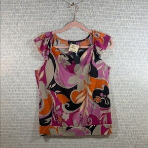 joei & i Pink and Orange Floral Blouse - NWT